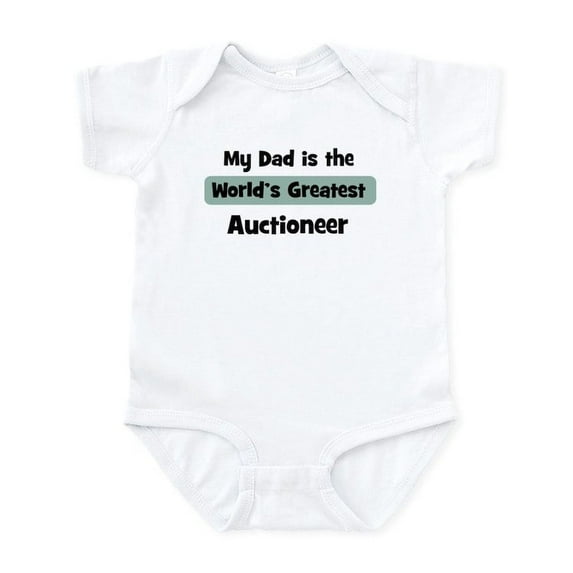 CafePress - Worlds Greatest Auctioneer Infant Bodysuit - Baby Light Bodysuit, Size Newborn - 24 Months