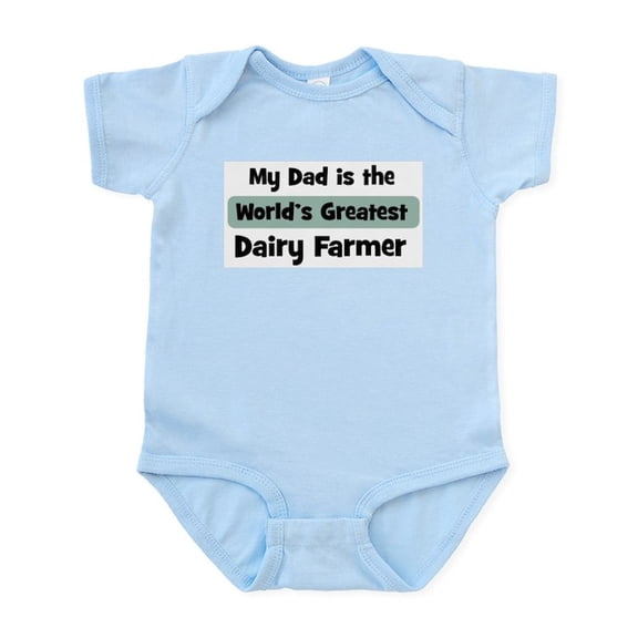 CafePress - Worlds Greatest Dairy Farmer Infant Bodysuit - Baby Light Bodysuit, Size Newborn - 24 Months