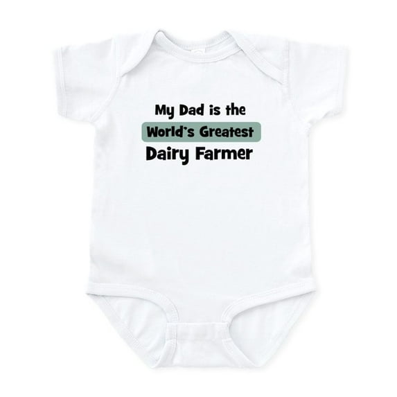 CafePress - Worlds Greatest Dairy Farmer Infant Bodysuit - Baby Light Bodysuit, Size Newborn - 24 Months