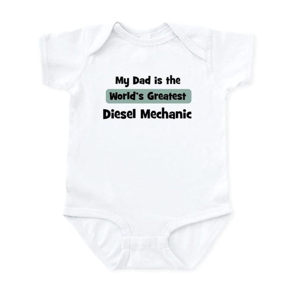 CafePress - Worlds Greatest Diesel Mechan Infant Bodysuit - Baby Light Bodysuit, Size Newborn - 24 Months
