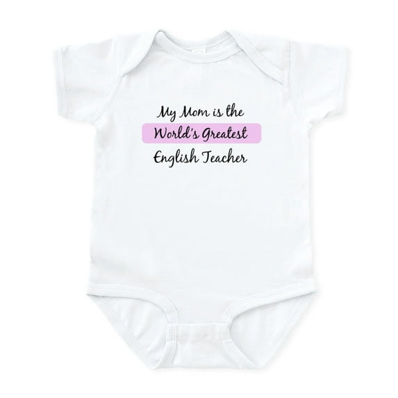 CafePress - Worlds Greatest English Teach Infant Bodysuit - Baby Light Bodysuit, Size Newborn - 24 Months