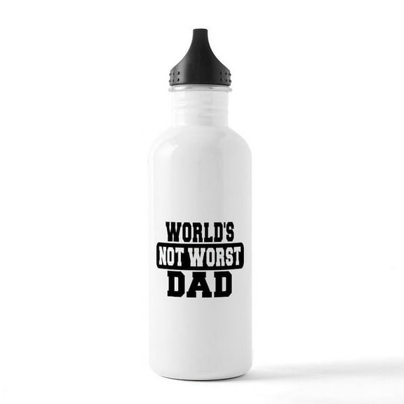 CafePress - Worlds Not Worst Dad Water Bottle - Stainless Steel Water Bottle, Sports Bottle, 1.0L