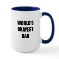 thumbnail image 1 of CafePress - Worlds Okayest Dad Mugs - 15 oz Ceramic Large White Novelty Mug, 1 of 4