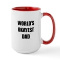 thumbnail image 1 of CafePress - Worlds Okayest Dad Mugs - 15 oz Ceramic Large White Novelty Mug, 1 of 4