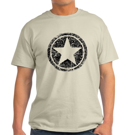 CafePress - Worn, Vintage Star Light T Shirt - Men's Classic Graphic T-Shirt
