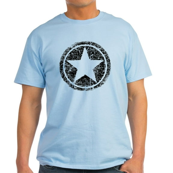 CafePress - Worn, Vintage Star Light T Shirt - Men's Classic Graphic T-Shirt