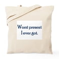 thumbnail image 1 of CafePress - Worst Present Tote Bag - Unisex Canvas Tote Bag, Beige, 1-Piece, 1 of 6