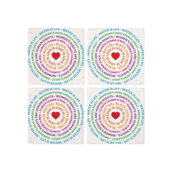 CafePress - Worth Fighting For - Tile Coaster, Drink Coaster Set of 4