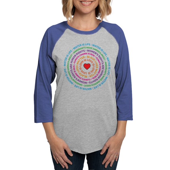 CafePress - Worth Fighting For! - Womens Baseball Tee