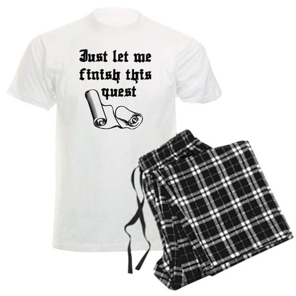CafePress - Wow Quest Men's Light Pajamas - Men's Light Loose Fit Cotton Pajama Set