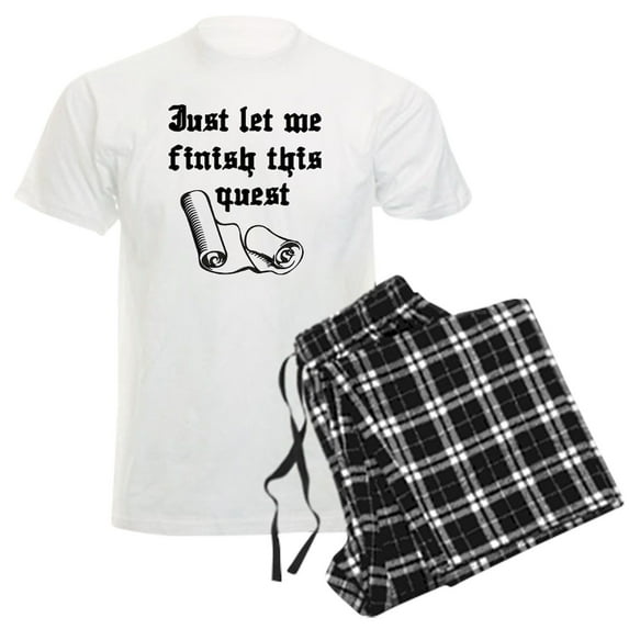 CafePress - Wow Quest Men's Light Pajamas - Men's Light Loose Fit Cotton Pajama Set