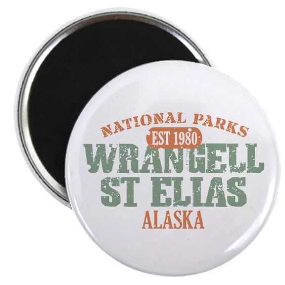 CafePress - Wrangell St Elias Park Magnet - 2.25" Round Magnet, Refrigerator Magnet, Button Magnet Style
