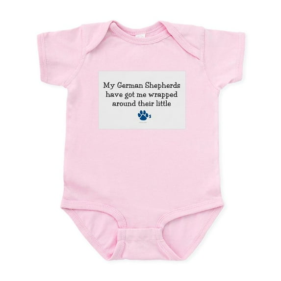 CafePress - Wrapped Around Their Paws (German Shepherd) Infant - Baby Light Bodysuit, Size Newborn - 24 Months