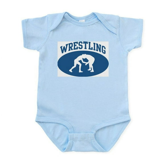CafePress - Wrestling (Blue Circle) Infant Bodysuit - Baby Light Bodysuit, Size Newborn - 24 Months