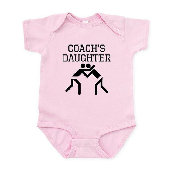 CafePress - Wrestling Coachs Daughter Body Suit - Baby Light Bodysuit, Size Newborn - 24 Months