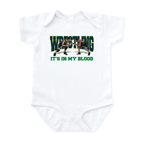 CafePress - Wrestling It's In My Blood Infant Bodysuit - Baby Light Bodysuit, Size Newborn - 24 Months