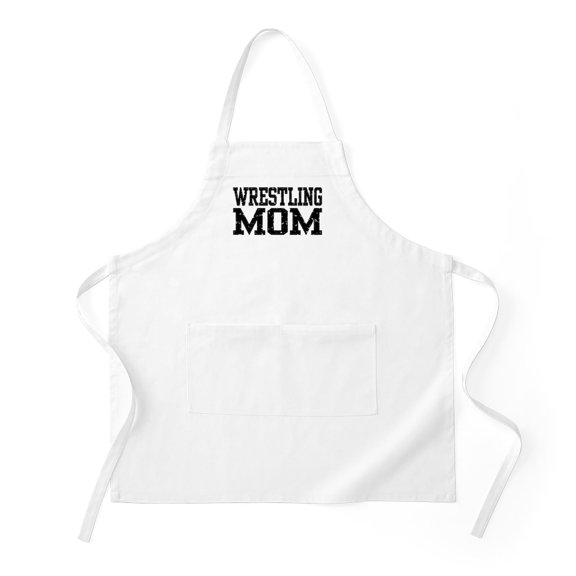 CafePress - Wrestling Mom BBQ - Kitchen Apron with Pockets, Grilling Apron, Baking Apron