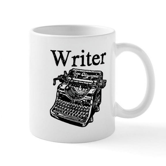 CafePress - Writer Typewriter 1 Mugs - 11 oz Ceramic Mug - Novelty Coffee Tea Cup