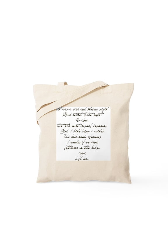 - Writer's Block (Dark & Stormy Tote Bag - Unisex Canvas Tote Bag, Beige, 1-Piece