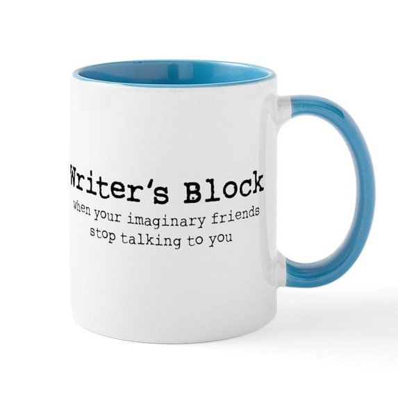 CafePress - Writer's Block Mug - 11 oz Ceramic Mug - Novelty Coffee Tea Cup