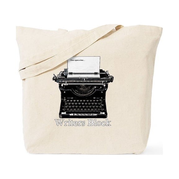 CafePress - Writers Block Typewriter Tote Bag - Unisex Canvas Tote Bag, Beige, 1-Piece