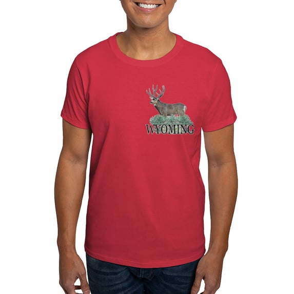 CafePress - Wyoming Buck Dark T Shirt - Men's Classic Graphic Cotton T-Shirt