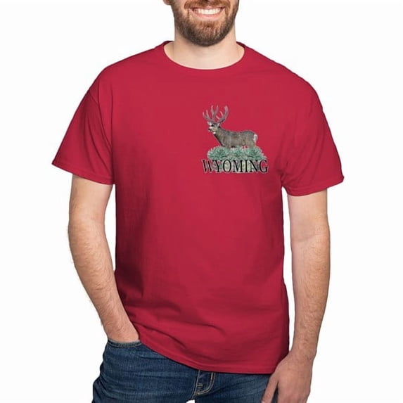 CafePress - Wyoming Buck Dark T Shirt - Men's Classic Cotton T-Shirts