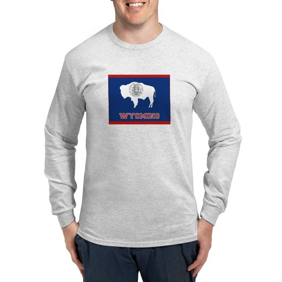 CafePress - Wyoming Flag Long Sleeve T Shirt - Unisex Cotton Long Sleeve T-Shirt