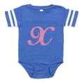 thumbnail image 1 of CafePress - X Pink Initial_Tr - Cute Infant Baby Football Bodysuit, 1 of 3