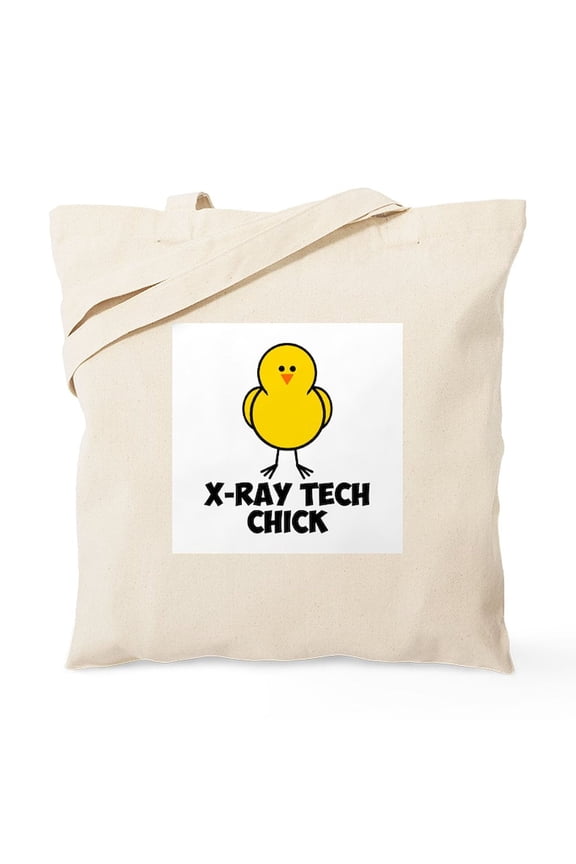 - X Ray Tech Chick Tote Bag - Unisex Canvas Tote Bag, Beige, 1-Piece