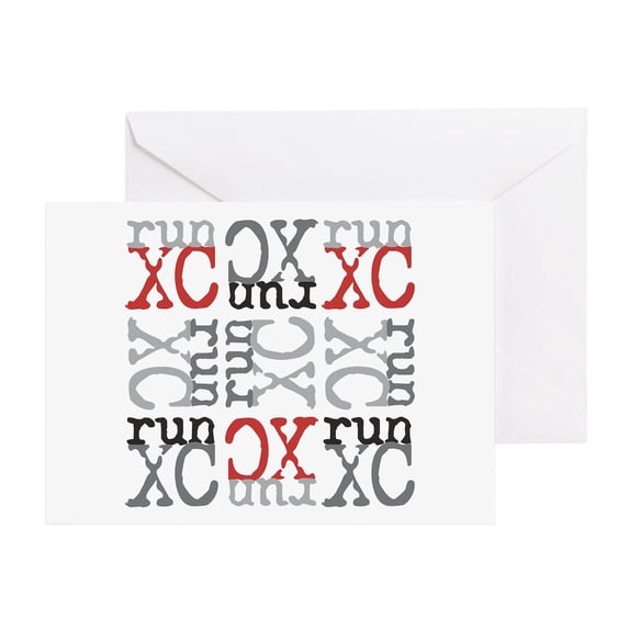 CafePress - XC Cross Country Greeting Cards - Greeting Card, Blank Inside Matte