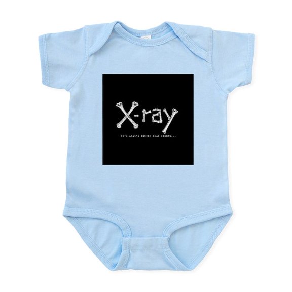 CafePress - Xray Square Body Suit - Baby Light Bodysuit, Size Newborn - 24 Months
