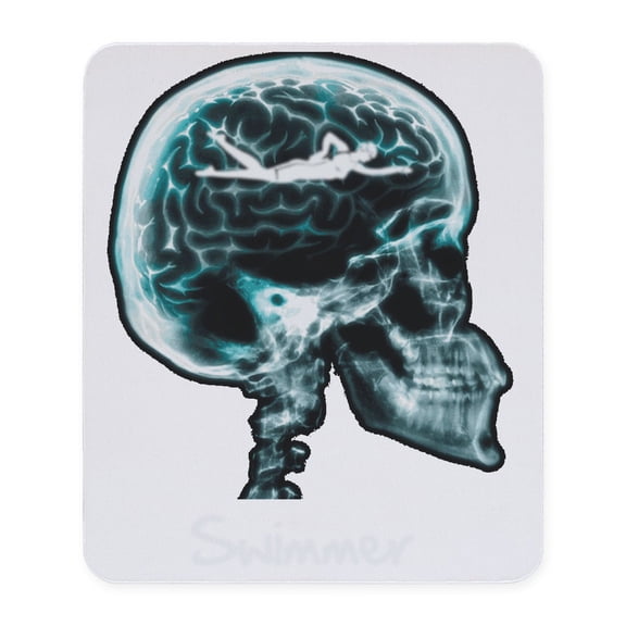 CafePress - Xray Women Swimming Mousepad - Non-slip Rubber Mousepad, Gaming Mouse Pad