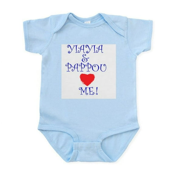 CafePress - YIAYIA AND PAPPOU LOVE ME Infant Bodysuit - Baby Light Bodysuit, Size Newborn - 24 Months