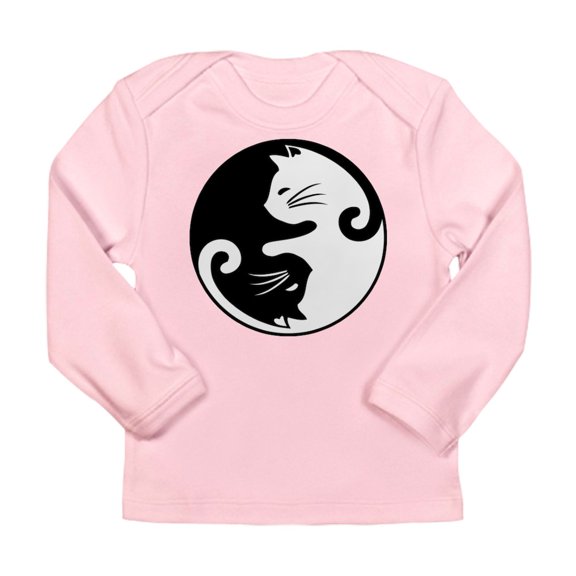 CafePress - YIN YANG CUTE CATS Long Sleeve T Shirt - Long Sleeve Infant T-Shirt