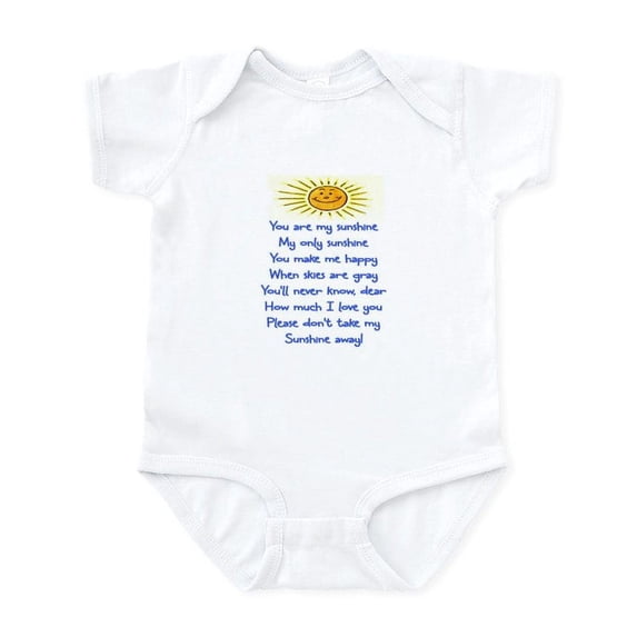CafePress - YOU ARE MY SUNSHINE Infant Bodysuit - Baby Light Bodysuit, Size Newborn - 24 Months