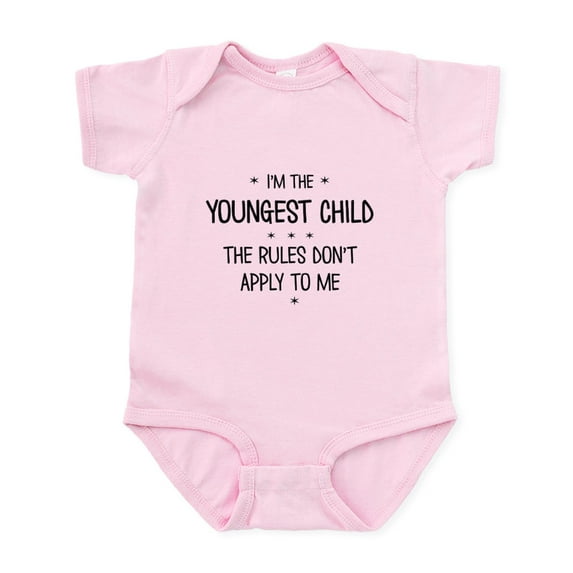 CafePress - YOUNGEST CHILD 3 Body Suit - Baby Light Bodysuit, Size Newborn - 24 Months