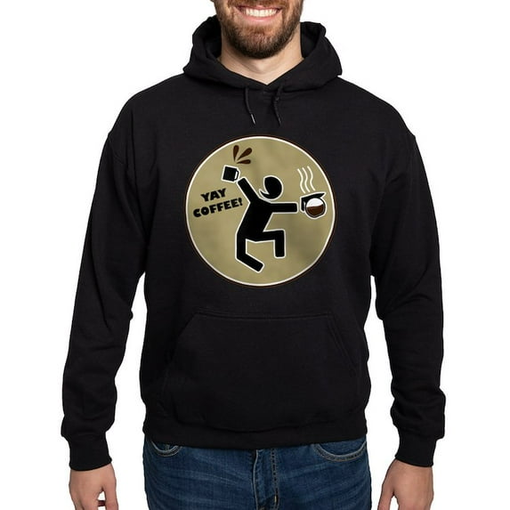 CafePress - Yay Coffee Hoodie (Dark) - Pullover Hoodie, Classic, Comfortable Hooded Sweatshirt