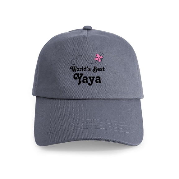 CafePress - Yaya Gift Worlds Best - Adjustable 100% Brushed Unisex Casual Cotton Baseball Cap, Beige, 1