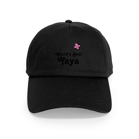 CafePress - Yaya Gift Worlds Best - Adjustable 100% Brushed Unisex Casual Cotton Baseball Cap, Beige, 1