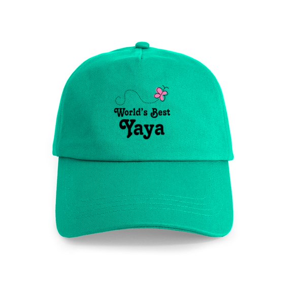 CafePress - Yaya Gift Worlds Best - Adjustable 100% Brushed Unisex Casual Cotton Baseball Cap, Beige, 1