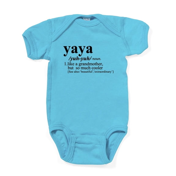 CafePress - Yaya Like A Grandmother But Cooler Body Suit - Cute Infant Bodysuit Baby Romper - Size Newborn - 24 Months