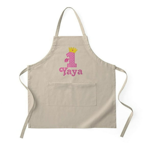 CafePress - Yaya (Number One) - Kitchen Apron with Pockets, Grilling Apron, Baking Apron