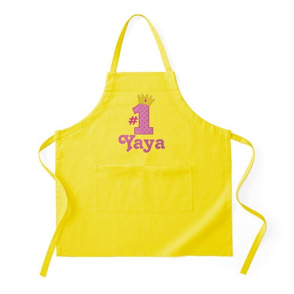 CafePress - Yaya (Number One) - Kitchen Apron with Pockets, Grilling Apron, Baking Apron