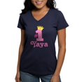 thumbnail image 1 of CafePress - Yaya (Number One) Women's V Neck Dark T Shirt - Women's V-Neck Dark T-Shirt, 1 of 4