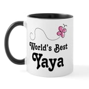 CafePress - Yaya Worlds Best Mug - 11 oz Ceramic Mug - Novelty Coffee Tea Cup