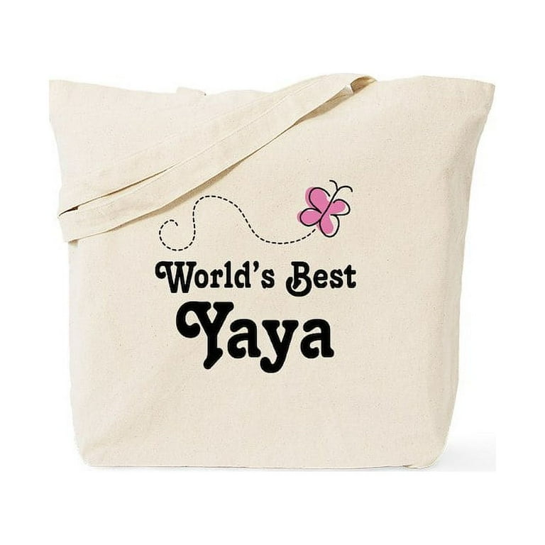 CafePress Yaya Worlds Best Tote Bag Natural Canvas Tote Bag Cloth Shopping Bag