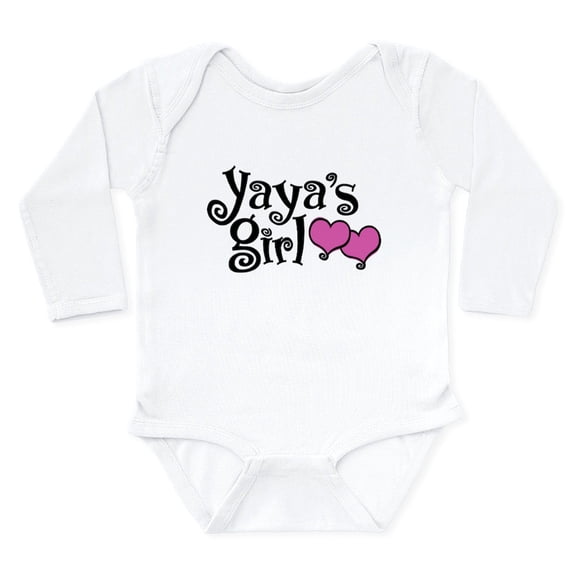 CafePress - Yaya's Girl Long Sleeve Infant Bodysuit - Long Sleeve Cotton Baby Bodysuit