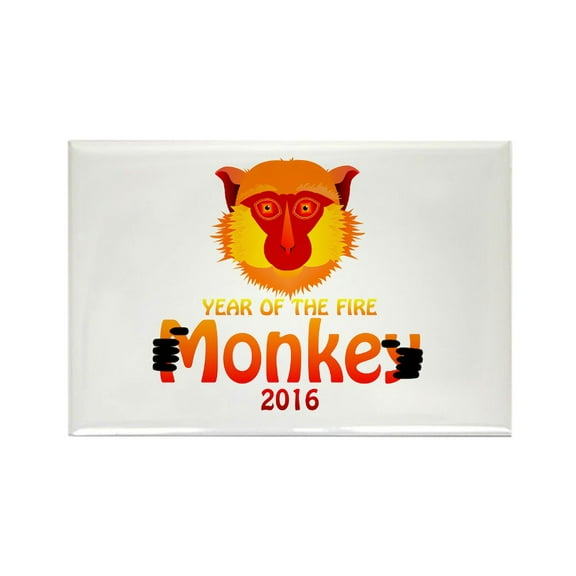 CafePress - Year Of The Monkey - Rectangle Magnet, 2"x3" Refrigerator Magnet