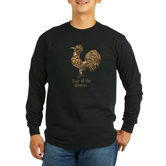 CafePress - Year Of The Rooster Long Sleeve Dark T Shirt - Long Sleeve Dark T-Shirt